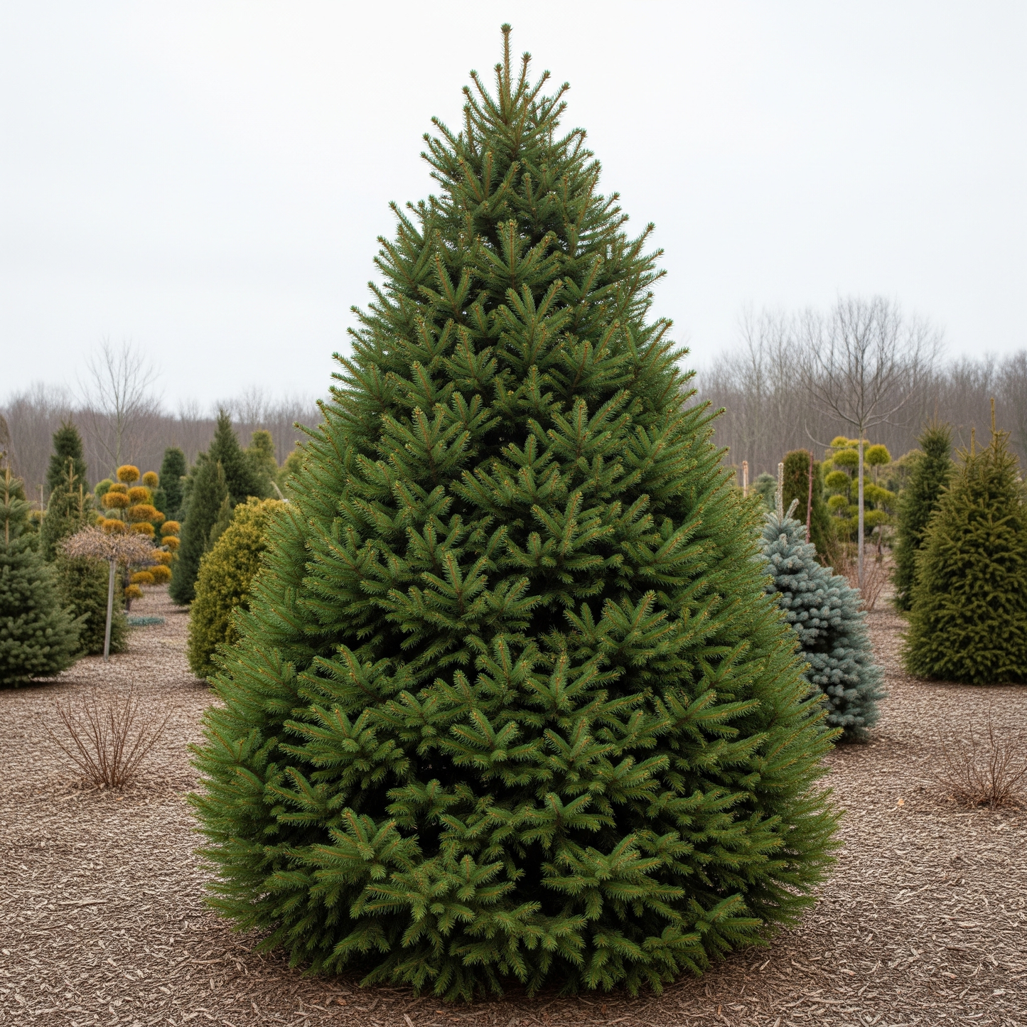 Example of a manicured Black Hills Spruce trimmed for Christmas tree use.