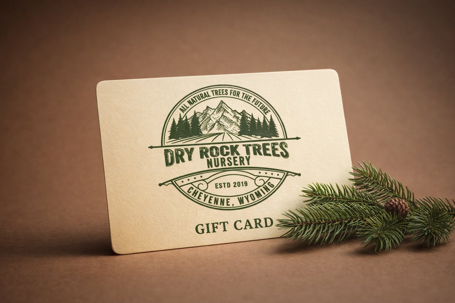 Tree Growing Card Dry Rock Trees Nursery Gift Card | Share the Joy of Growing